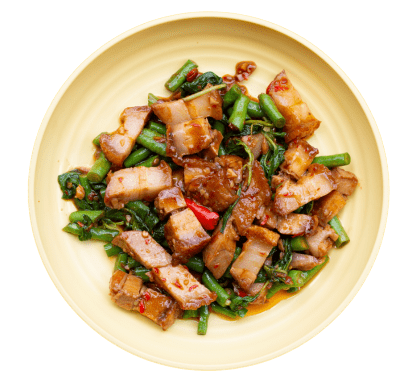 ผัดหมูกรอบ