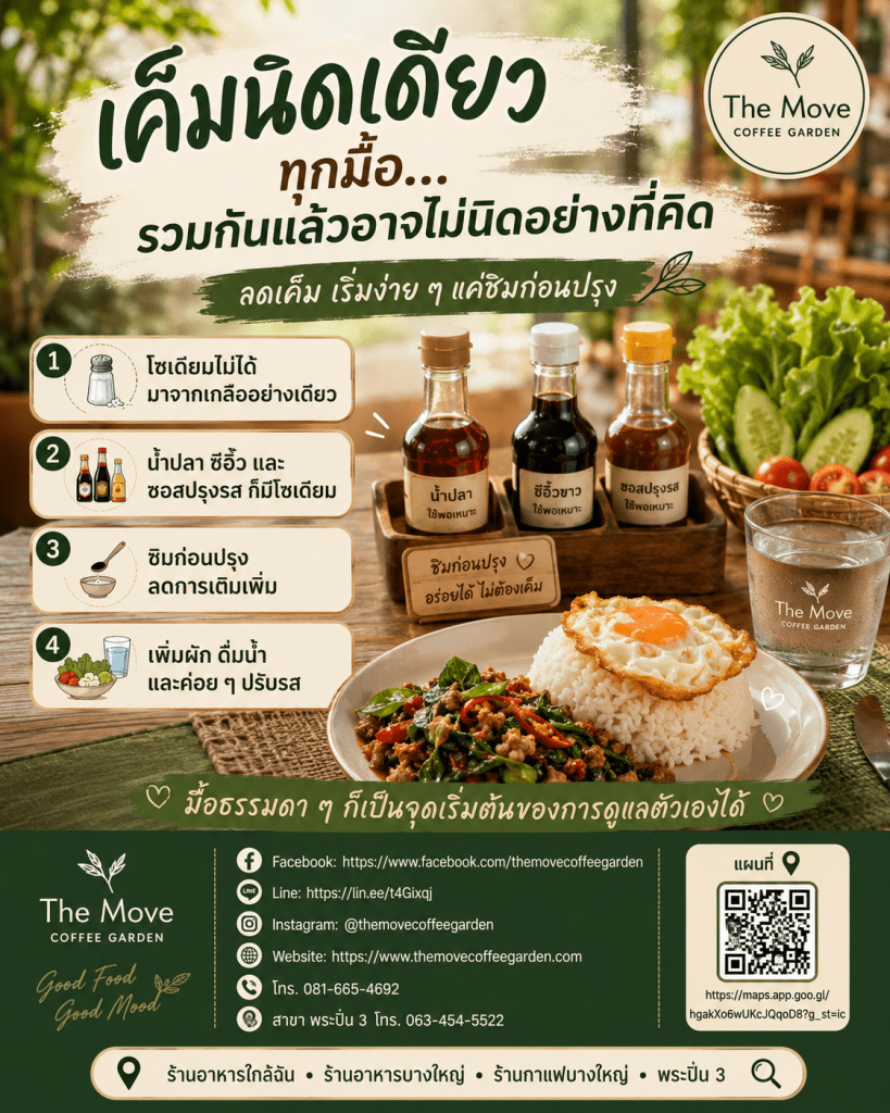 🍽️ “เค็มนิดเดียว” ทุกมื้อ…รวมกันแล้วอาจไม่นิดอย่างที่คิด