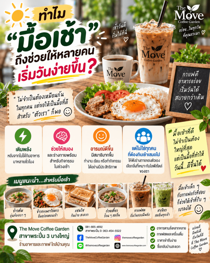 🍚 ทำไม “มื้อเช้า” ถึงช่วยให้หลายคนเริ่มวันง่ายขึ้น? ไม่ใช่เพราะทุกคนต้องกินเหมือนกัน
