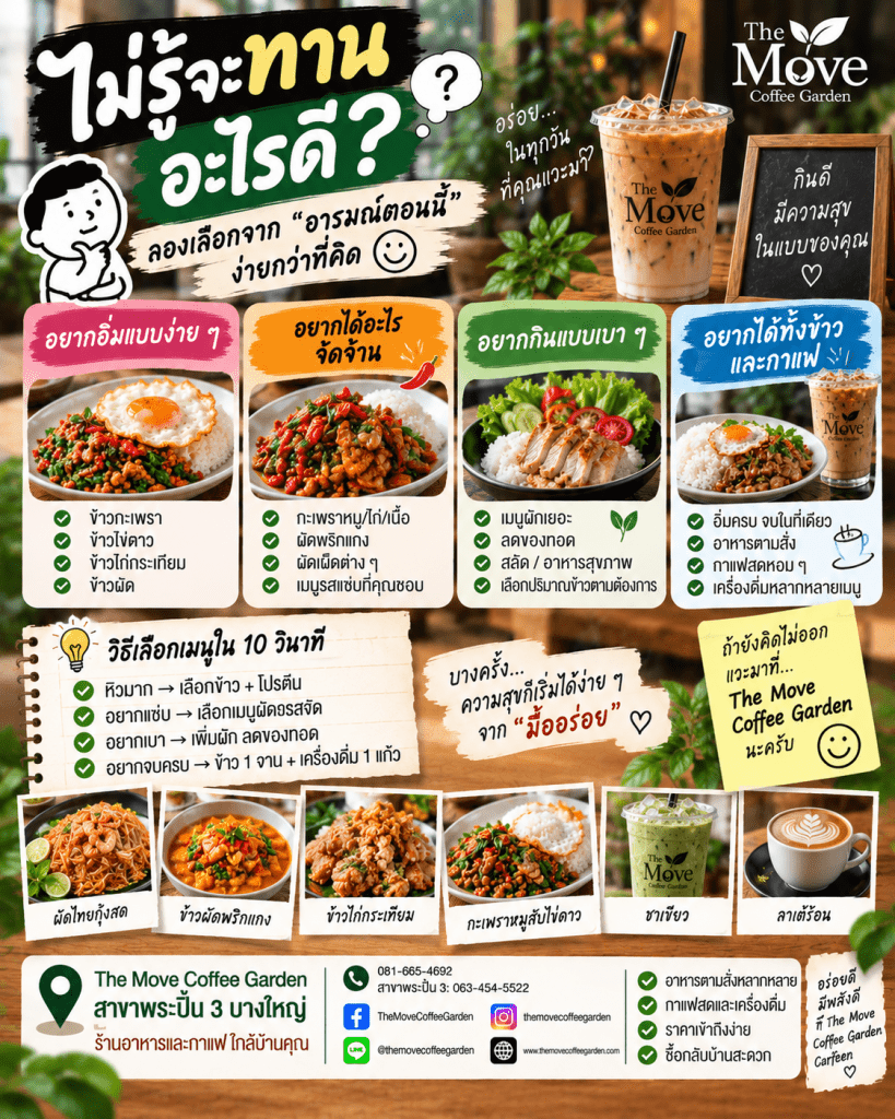 🍛 ไม่รู้จะทานอะไรดี? ลองเลือกจาก “อารมณ์ตอนนี้” ง่ายกว่าคิดเมนูจากศูนย์